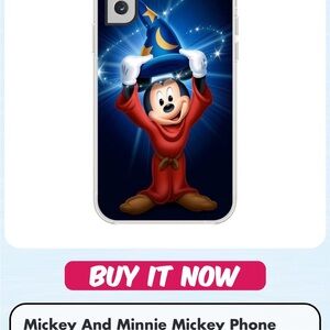 Disney Sorcerer Mickey Phone Case in Blue and Red